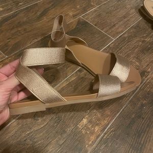 Rose gold sandals. Worn once. Size 9